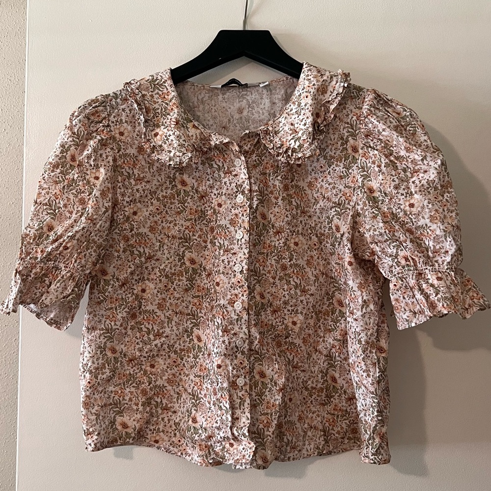 Darling Cropped Puff Sleeved Blouse